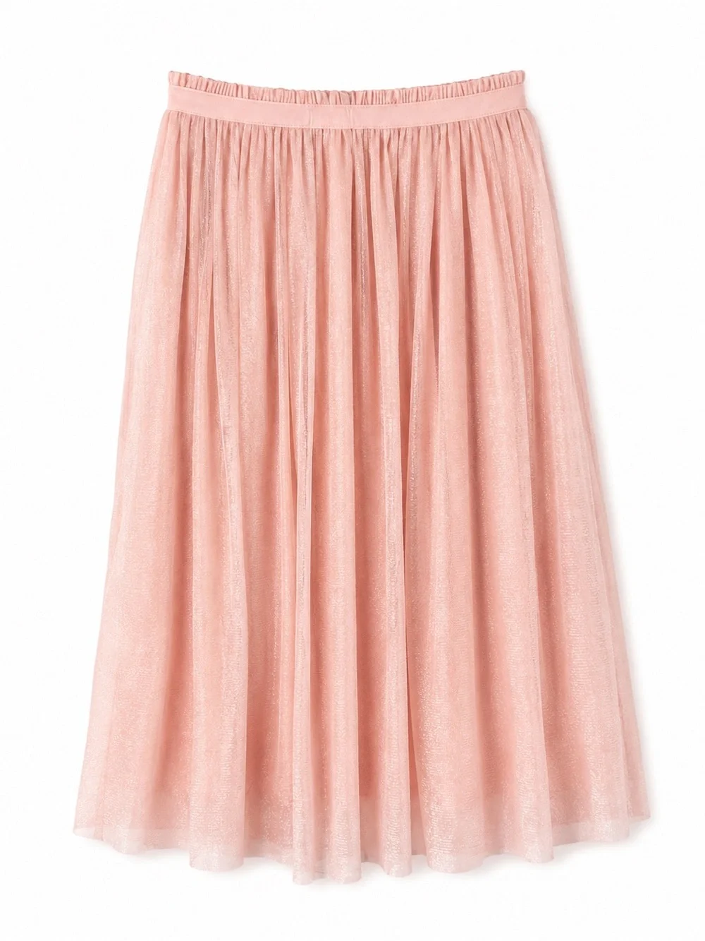 Cherokee Girls Pink Sparkle Tulle Midi Skirt Bow Size 6-8